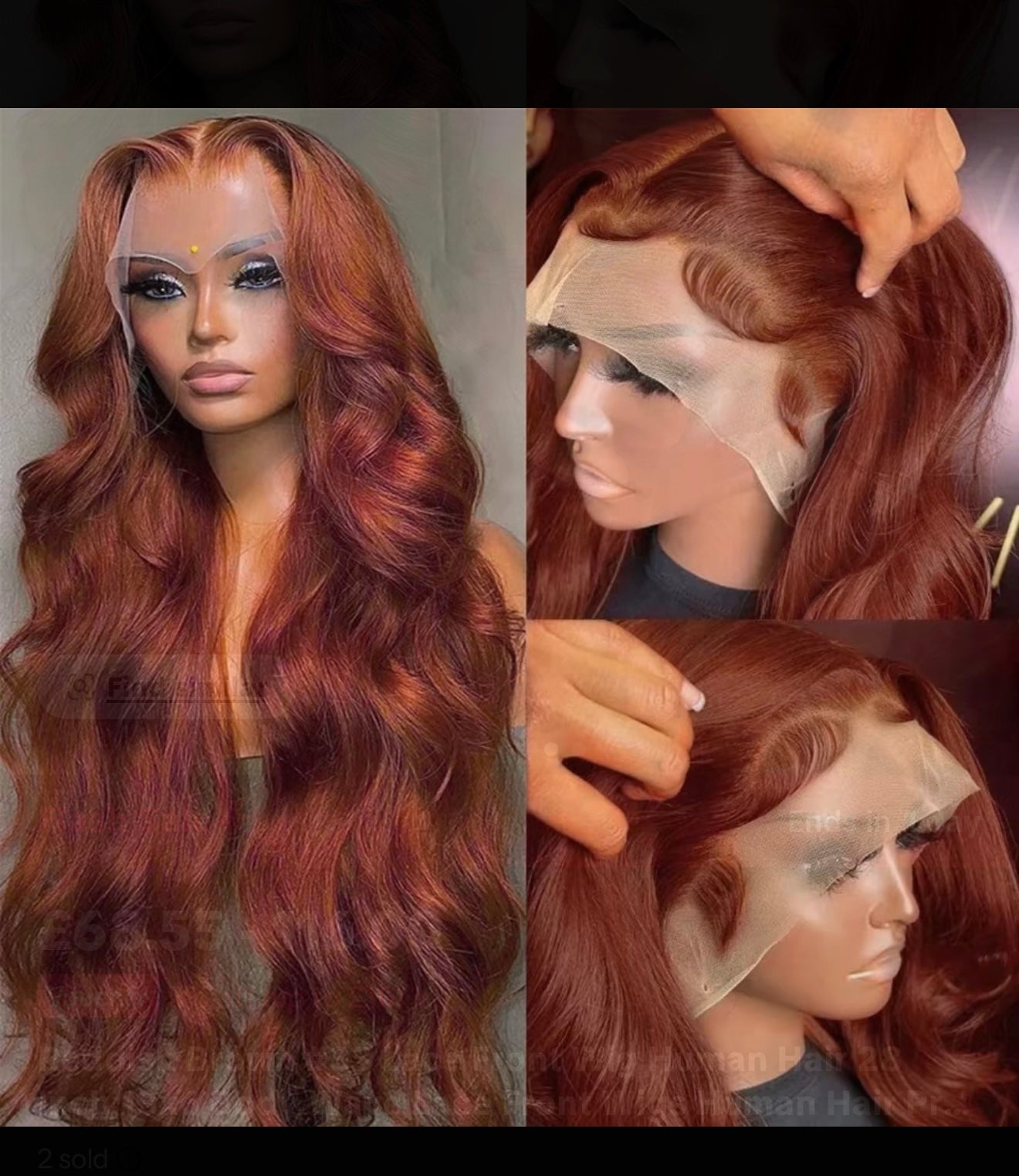 Redish Brown wigs 13*6 full frontal wig