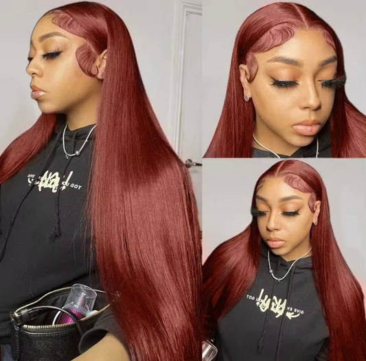 Redish Brown wigs 13*6 full frontal wig